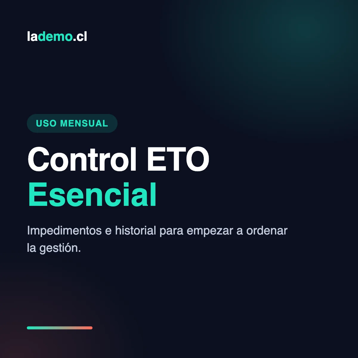 Control ETO Esencial · uso mensual